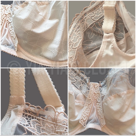 Empreinte 46D Lucy 07116 Full-Cup Unpadded Underwire French Lace Bra in Blush - Picture 13 of 16